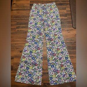 Wrangler x Free People Wanderer High Rise Flare Floral Jeans Womens W28 L34